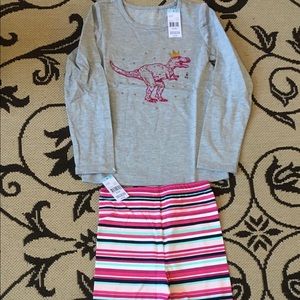 NEW Long sleeve shirt and leggings Girls 5/6